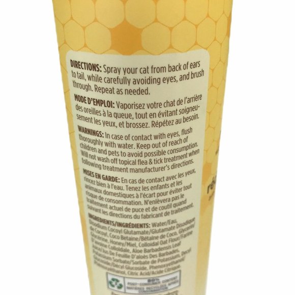 Burt'S Bees Cat Dander Reducing Spray Colloidal Oat Flour & Aloe Vera Set of 2 - Picture 3 of 5